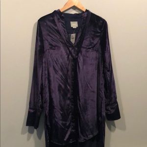 Anthropologie Maeve velvet tunic